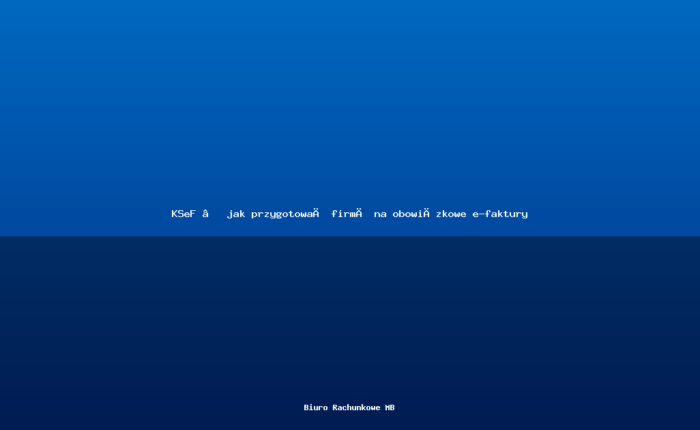 Laptop z systemem e-faktur KSeF na ekranie